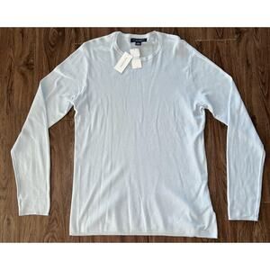 Banana Republic Sweater Mens Small Light Blue Pima Cotton Crewneck Lightweight